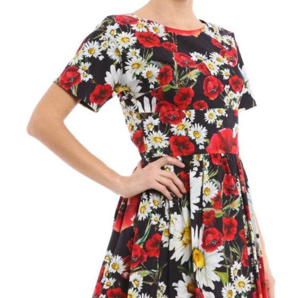 NWT. DOLCE & GABBANA Floral Print Mini Dress - Picture 3 of 7